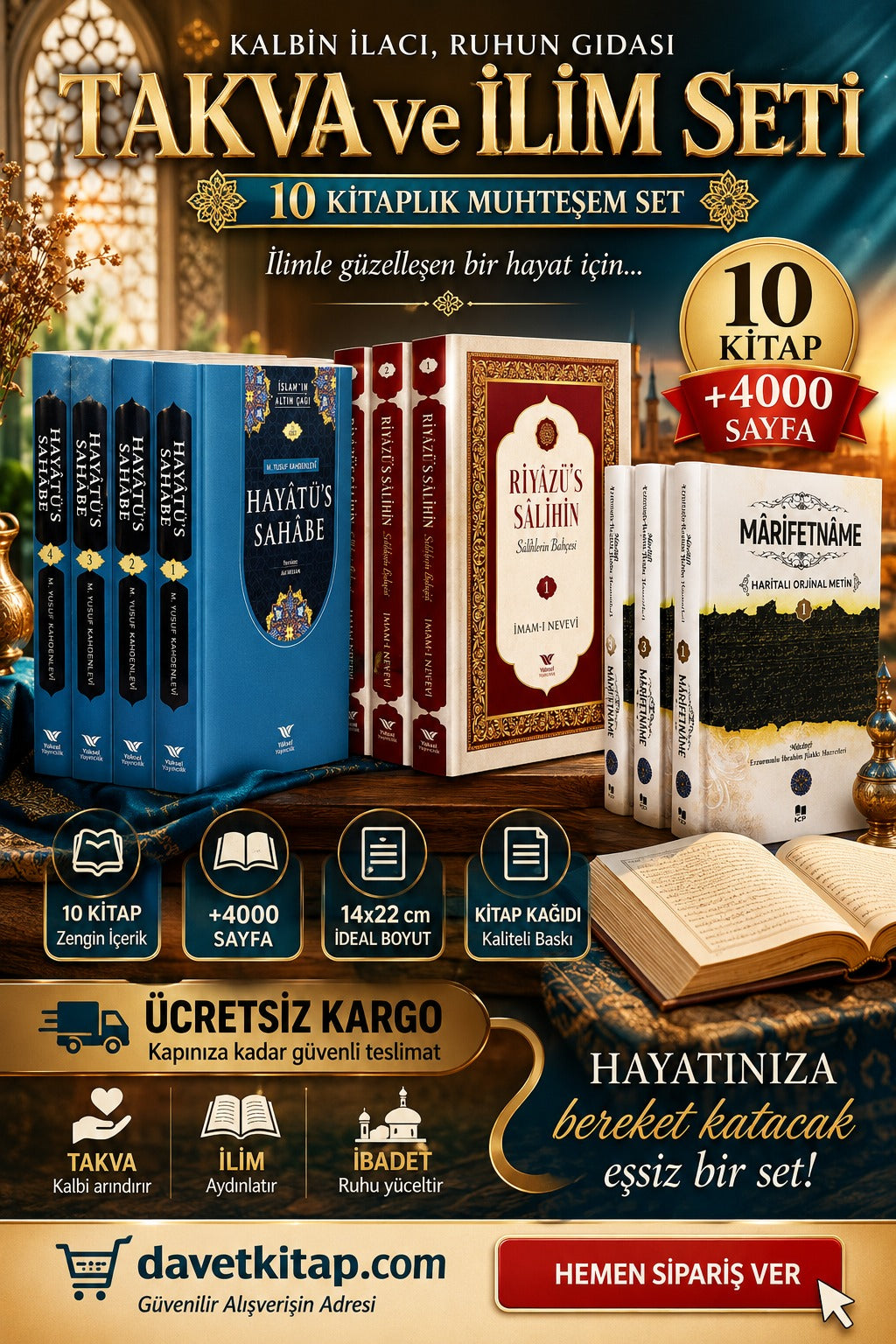 Takva ve İlim Seti 10 Cilt Takım