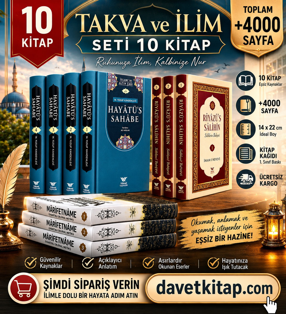 Takva ve İlim Seti 10 Cilt Takım
